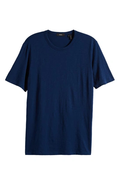 Shop Theory Cosmo Solid Crewneck T-shirt In Blueberry