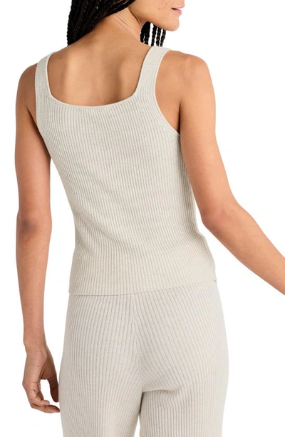 Shop Splendid Georgie Scoop Neck Rib Tank In Oat Heather