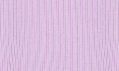 Shop Habitual Kids' Rib Long Sleeve Keyhole Cutout Top In Lavender