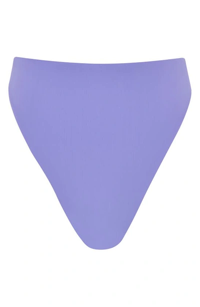 Shop House Of Cb Mykonos High Waist Bikini Bottoms In Violet