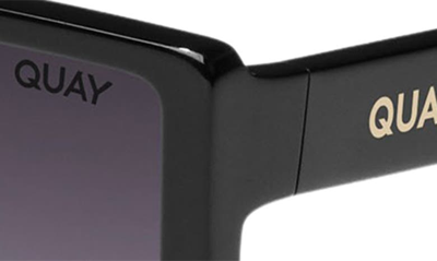 Shop Quay Hotel Lobby 53mm Gradient Cat Eye Sunglasses In Black/ Smoke Gradient