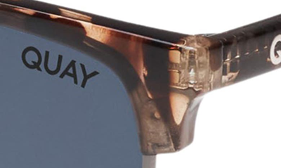 Shop Quay Evasive 53mm Polarized Square Sunglasses In Navy Tortoise Polarized