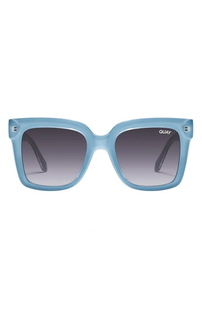 Shop Quay Icy 47mm Gradient Square Sunglasses In Blue/ Smoke Gradient
