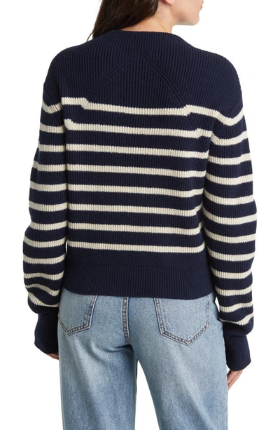 Shop Rag & Bone Nancy Stripe Sweater In Navy