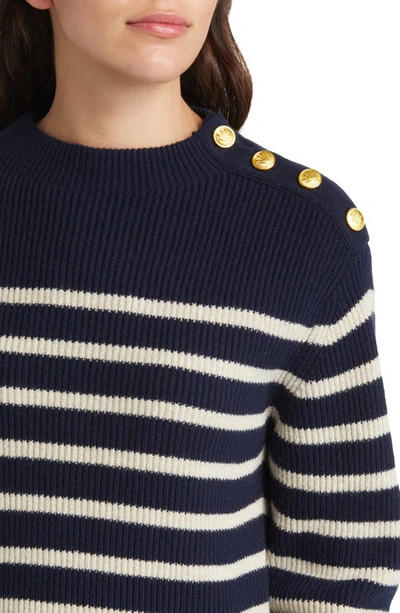 Shop Rag & Bone Nancy Stripe Sweater In Navy