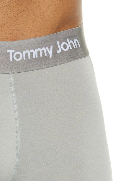 Shop Tommy John Cool Cotton 4-inch Boxer Briefs In Griffin/ Coconut Milk