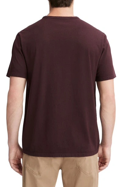 Shop Vince Solid T-shirt In Washed Pinot Vino