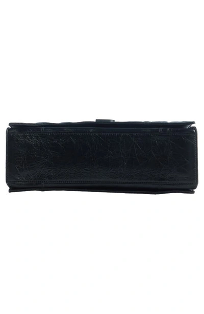 Balenciaga Medium Crush Chain Strap Quilted Leather Shoulder Bag In Black