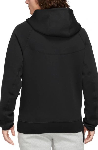 Shop Nike Tech Fleece Windrunner Zip Hoodie In 010 Black/ Black