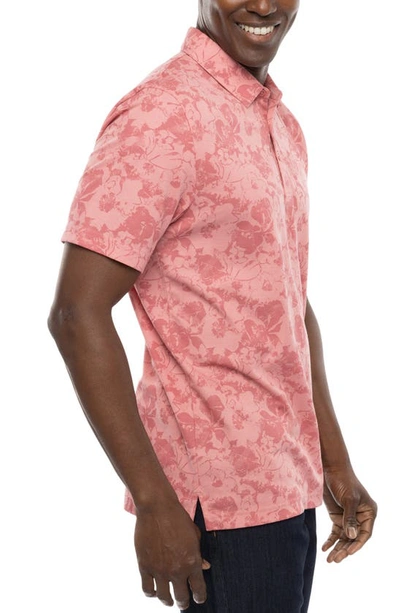 Shop Travismathew Cactus Fruit Print Polo In Dusty Rose