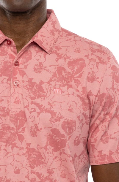 Shop Travismathew Cactus Fruit Print Polo In Dusty Rose