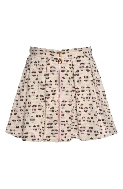 Shop Truly Me Kids' Leopard Jacquard Skirt In Ivory Multi
