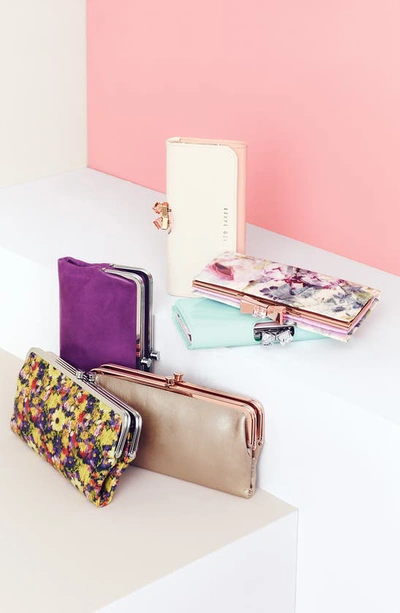 Hobo 'lauren' Leather Double Frame Clutch In Optic White