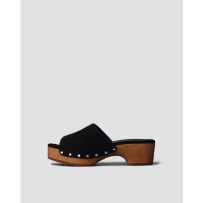 Rag & Bone Black Mara Clog Slides In Black