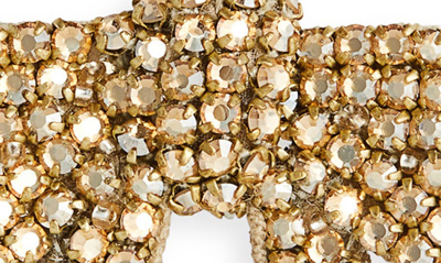Shop Oscar De La Renta Crystal Bow Drop Earrings In Gold