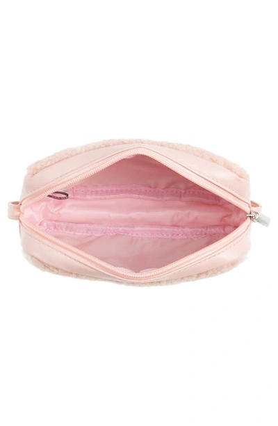 Shop Capelli New York Kids' Faux Fur Crossbody Bag In Pink Combo