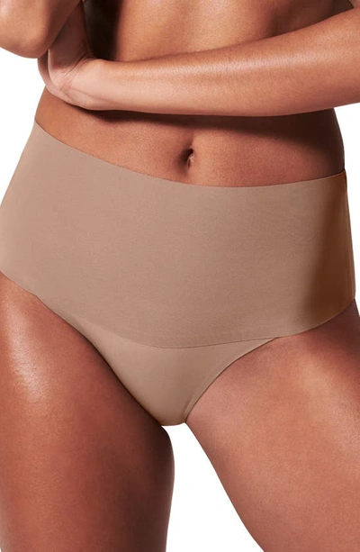 Spanx Undie-tectable Smoothing Thong In Cafe Au Lait-neutral In Cafe Au Lait