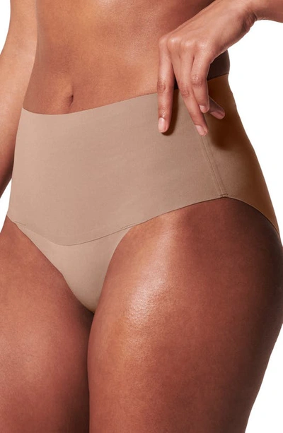 Spanx Undie-tectable Smoothing Thong In Cafe Au Lait-neutral In Cafe Au Lait
