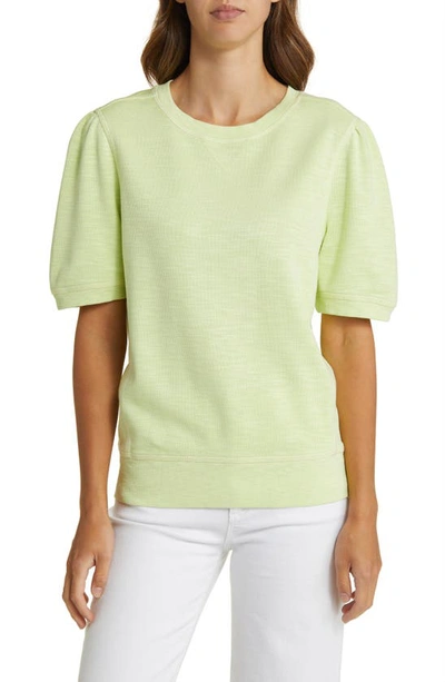 Shop Tommy Bahama Tobago Bay Puff Sleeve Sweatshirt In Lime Pop