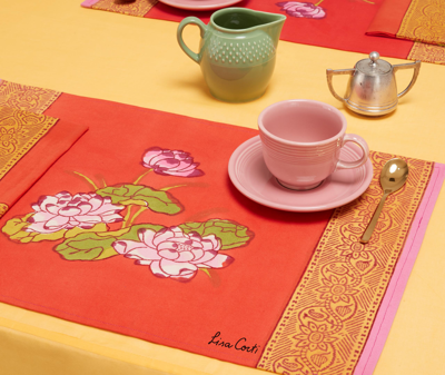Lisa Corti Table Linens Orange Uni In Orange