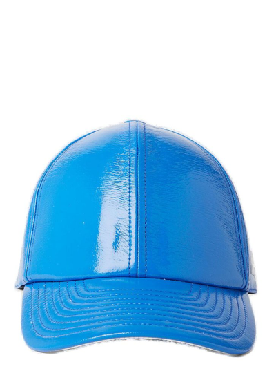 Shop Courrèges Logo Patch Curved Peak Baseball Cap In Blue