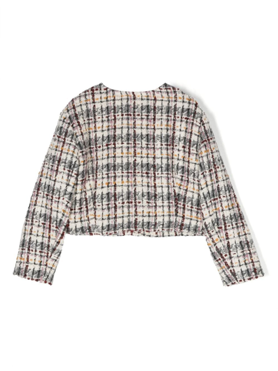 Bonpoint Button-up Tweed Jacket In Neutrals