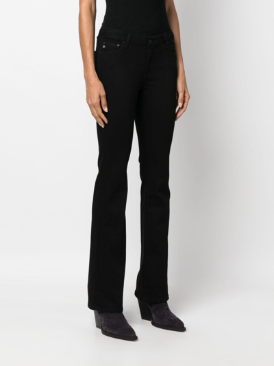 Shop Ag Low-rise Bootcut Jeans In Black