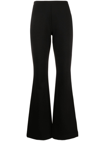 Shop Diane Von Furstenberg Gregory Flared Trousers In Black