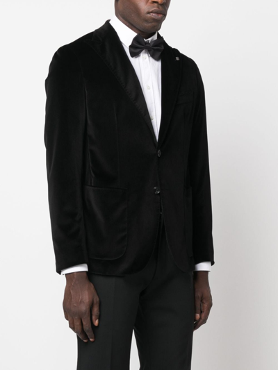 Tagliatore Single-breasted Tailored Blazer In Black
