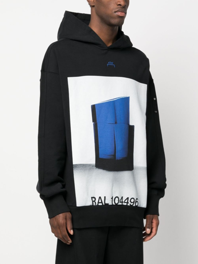 Shop A-cold-wall* Monograph-print Cotton Hoodie In Black