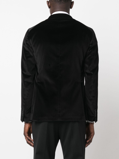 Tagliatore Single-breasted Tailored Blazer In Black