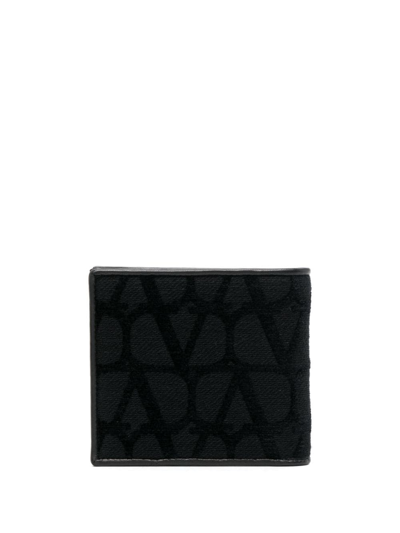 Shop Valentino Toile Iconographe Bi-fold Wallet In Black