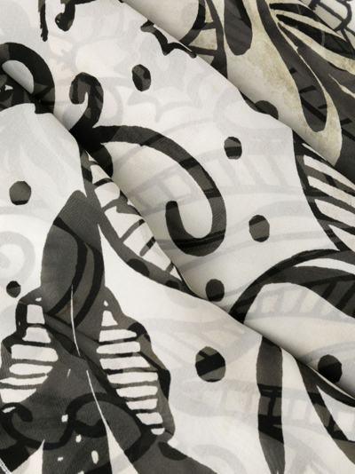 F.r.s For Restless Sleepers Graphic Print Scarf Detailed Tops In White