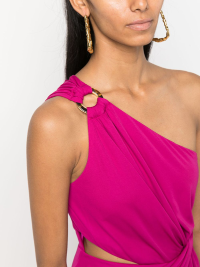 Ralph Lauren One-shoulder Cut-out Jumpsuit In Pink