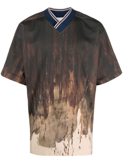 Shop Vivienne Westwood Team Hand-painted Short-sleeve T-shirt In Brown