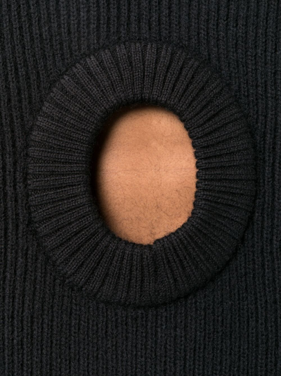 Shop Craig Green Ch Hole Ribbed-knit Sweatshirt In Black