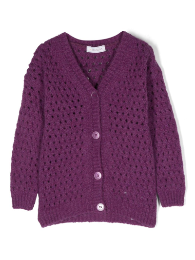 MONNALISA OPEN-KNIT CARDIGAN 