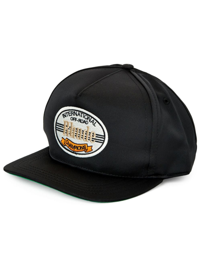 Shop Rhude Intl Champions Logo-patch Cap In Black