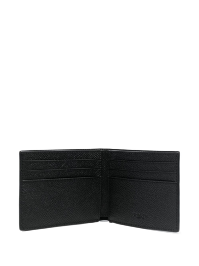 Shop Coach Logo-plaque Bi-fold Wallet In Black