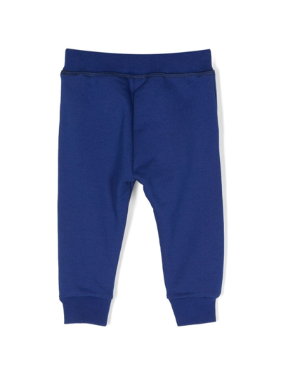 Shop Dsquared2 Icon Drawstring Jersey Track Pants In Blue