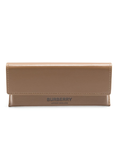 Burberry Eyewear Checked Square-frame Sunglasses In Brown