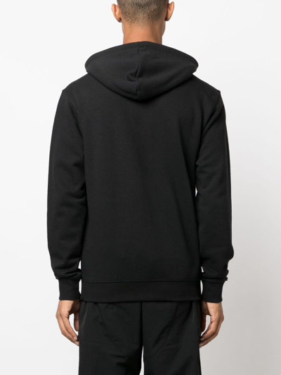 Shop Adidas Originals Logo-print Cotton Hoodie In Black