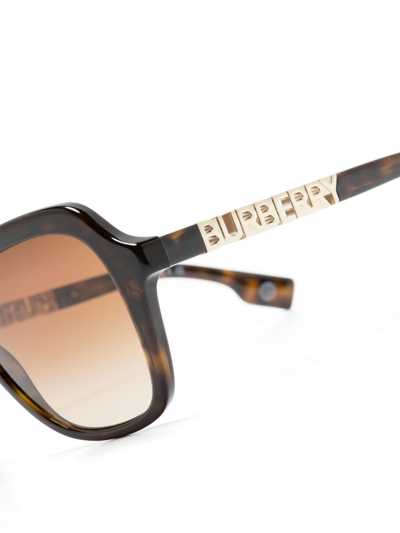 Burberry Eyewear Tortoiseshell Oversized-frame Sunglasses In Brown