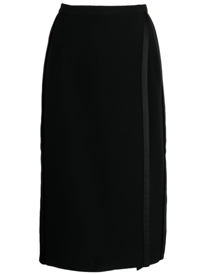 Shop Dice Kayek Overlapping-panel High-waist Skirt In Black