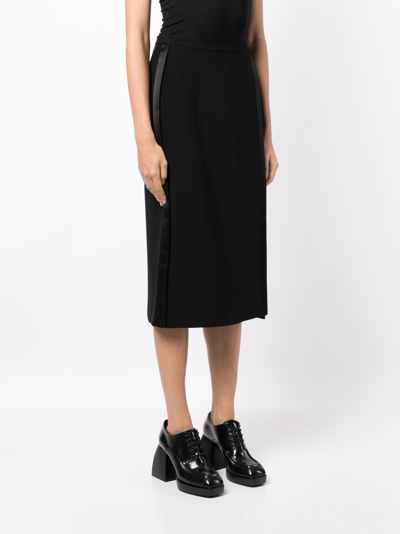 Shop Dice Kayek Overlapping-panel High-waist Skirt In Black