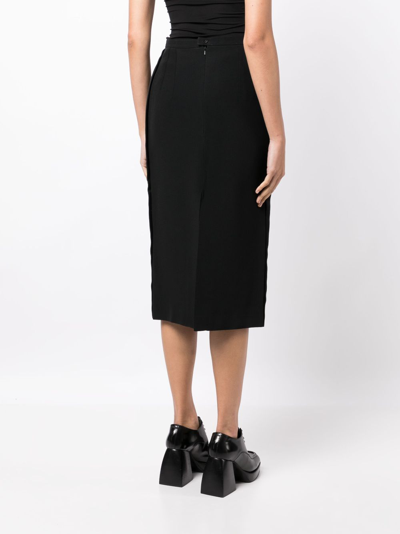Shop Dice Kayek Overlapping-panel High-waist Skirt In Black