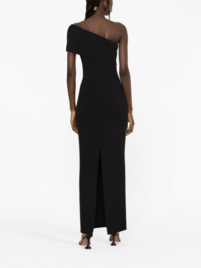 Shop Solace London Lana One-shoulder Maxi Dress In Black