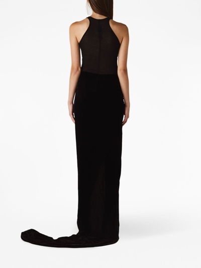 Shop Rick Owens Edfu Silk-blend Skirt In Black