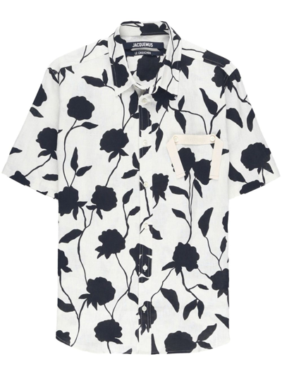 Shop Jacquemus Melo Floral-print Shirt In White