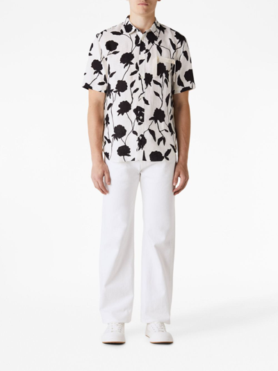 Shop Jacquemus Melo Floral-print Shirt In White